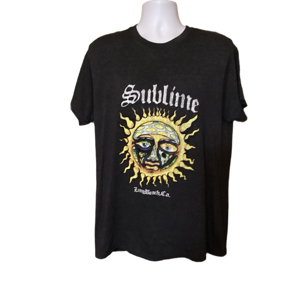 Sublime Official Sun Face Long Beach CA Men's Gray T-Shirt Size 2XL